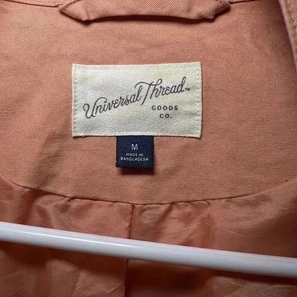 Universal Thread Women's Sz. M Coral Drawstring Waist Button Up Utility Jacket - Picture 5 of 12